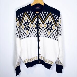 Vintage Puritan Fair Isle Ski Lift Cardigan Sweater